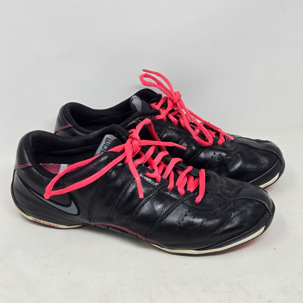 Nike Zoom Archtech Black Pink Leather Training Shoes Womens Size 9 316254-001